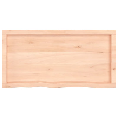 Seinähylly 100x50x(2-4) cm käsittelemätön täysi tammi