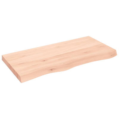 Seinähylly 100x50x(2-6) cm käsittelemätön täysi tammi