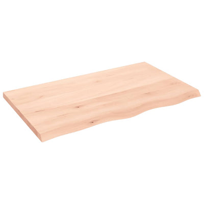 Seinähylly 100x60x(2-4) cm käsittelemätön täysi tammi