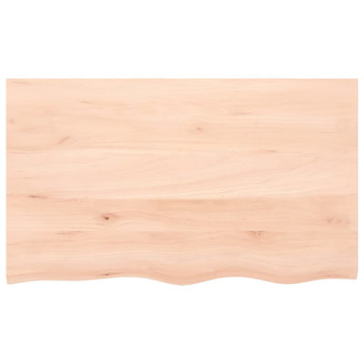 Seinähylly 100x60x(2-4) cm käsittelemätön täysi tammi