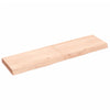 Seinähylly 120x30x(2-6) cm käsittelemätön täysi tammi