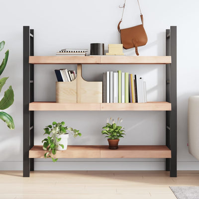 Seinähylly 120x30x(2-6) cm käsittelemätön täysi tammi