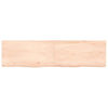 Seinähylly 120x30x(2-6) cm käsittelemätön täysi tammi