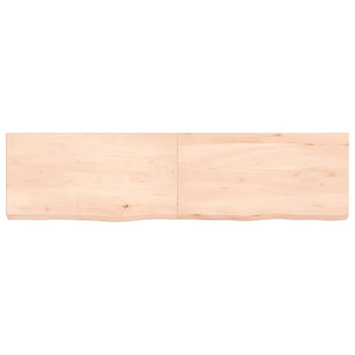 Seinähylly 120x30x(2-6) cm käsittelemätön täysi tammi