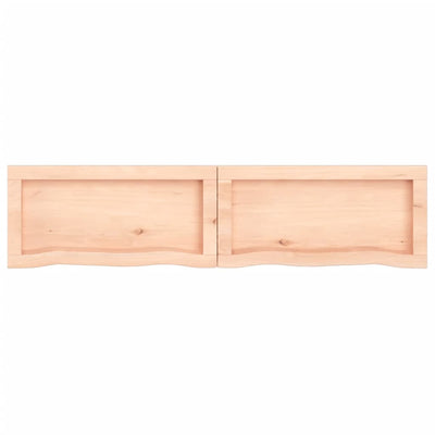 Seinähylly 120x30x(2-6) cm käsittelemätön täysi tammi
