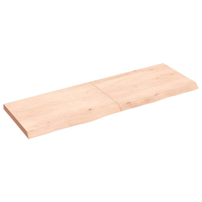 Seinähylly 120x40x(2-4) cm käsittelemätön täysi tammi