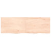 Seinähylly 120x40x(2-4) cm käsittelemätön täysi tammi