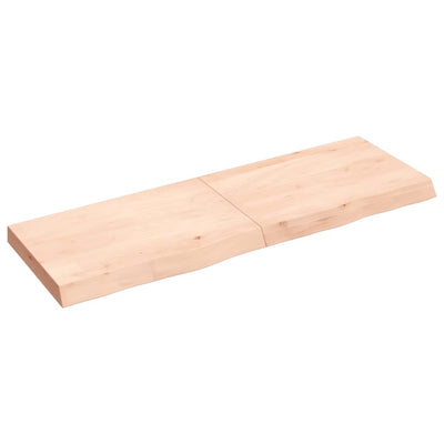 Seinähylly 120x40x(2-6) cm käsittelemätön täysi tammi