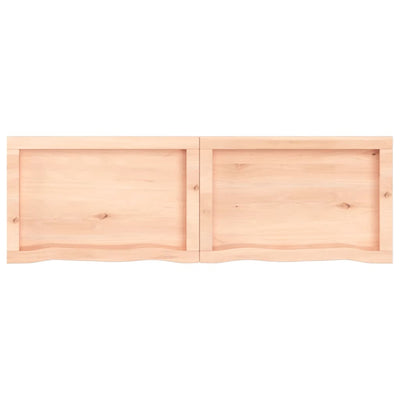 Seinähylly 120x40x(2-6) cm käsittelemätön täysi tammi