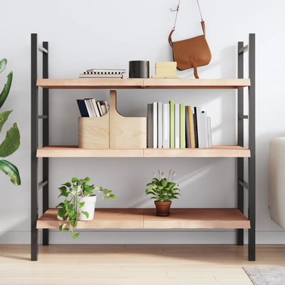 Seinähylly 120x50x(2-4) cm käsittelemätön täysi tammi