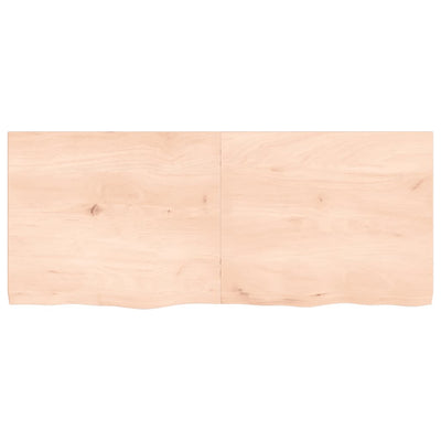 Seinähylly 120x50x(2-4) cm käsittelemätön täysi tammi