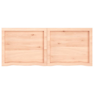 Seinähylly 120x50x(2-4) cm käsittelemätön täysi tammi