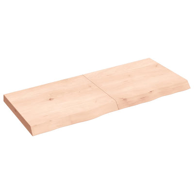 Seinähylly 120x50x(2-6) cm käsittelemätön täysi tammi