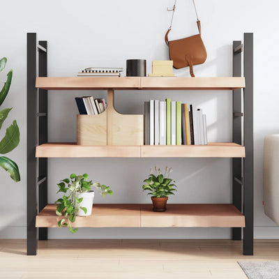 Seinähylly 120x50x(2-6) cm käsittelemätön täysi tammi