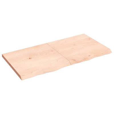 Seinähylly 120x60x(2-4) cm käsittelemätön täysi tammi