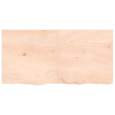 Seinähylly 120x60x(2-4) cm käsittelemätön täysi tammi