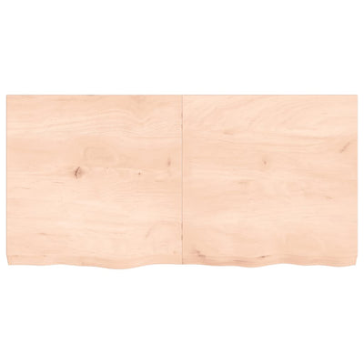 Seinähylly 120x60x(2-6) cm käsittelemätön täysi tammi