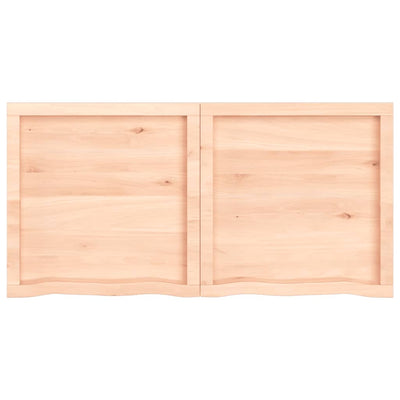 Seinähylly 120x60x(2-6) cm käsittelemätön täysi tammi