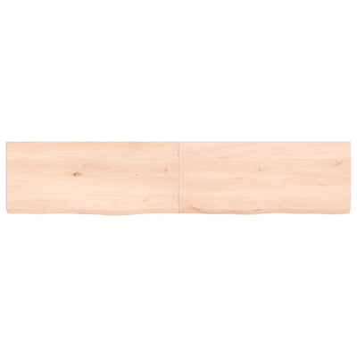 Seinähylly 140x30x(2-4) cm käsittelemätön täysi tammi