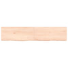 Seinähylly 140x30x(2-6) cm käsittelemätön täysi tammi