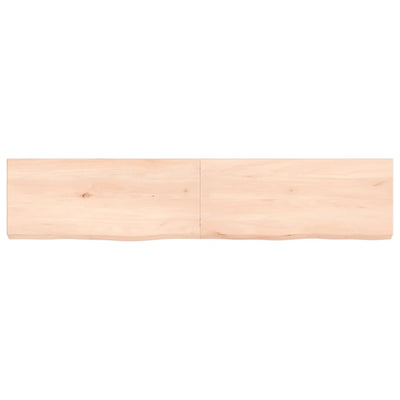 Seinähylly 140x30x(2-6) cm käsittelemätön täysi tammi