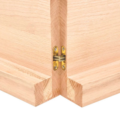 Seinähylly 140x30x(2-6) cm käsittelemätön täysi tammi