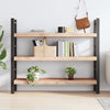 Seinähylly 140x30x(2-6) cm käsittelemätön täysi tammi