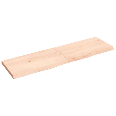 Seinähylly 140x40x(2-4) cm käsittelemätön täysi tammi