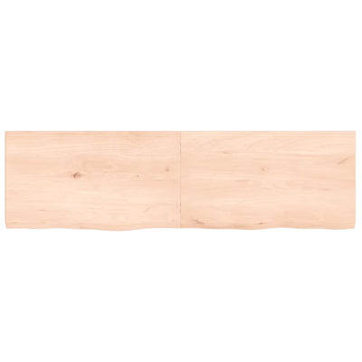 Seinähylly 140x40x(2-4) cm käsittelemätön täysi tammi