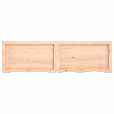 Seinähylly 140x40x(2-4) cm käsittelemätön täysi tammi
