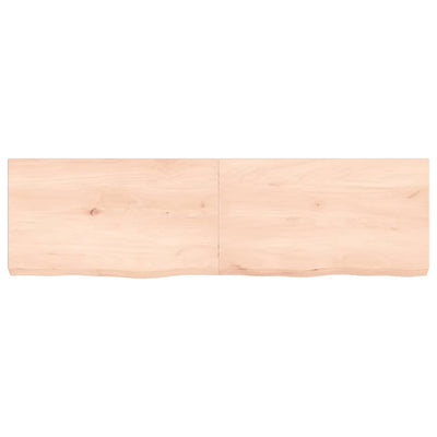 Seinähylly 140x40x(2-6) cm käsittelemätön täysi tammi