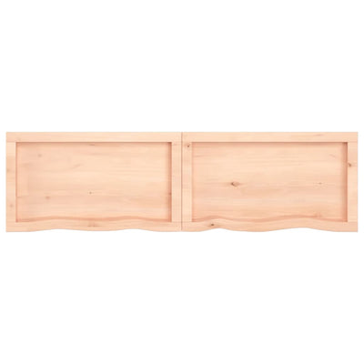 Seinähylly 140x40x(2-6) cm käsittelemätön täysi tammi
