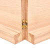 Seinähylly 140x40x(2-6) cm käsittelemätön täysi tammi