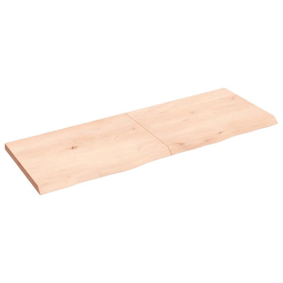 Seinähylly 140x50x(2-4) cm käsittelemätön täysi tammi