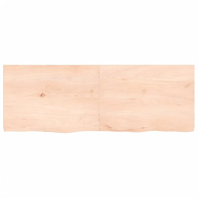 Seinähylly 140x50x(2-4) cm käsittelemätön täysi tammi