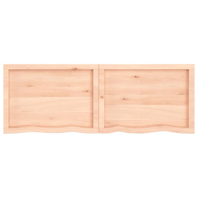 Seinähylly 140x50x(2-6) cm käsittelemätön täysi tammi