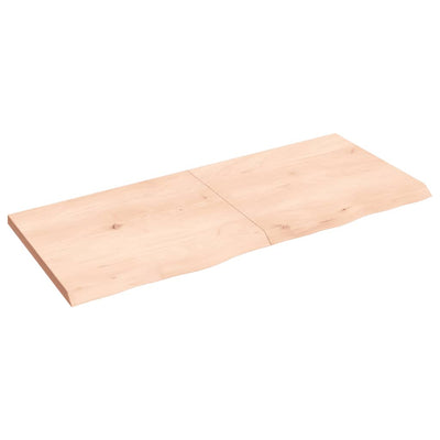 Seinähylly 140x60x(2-4) cm käsittelemätön täysi tammi