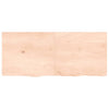 Seinähylly 140x60x(2-4) cm käsittelemätön täysi tammi