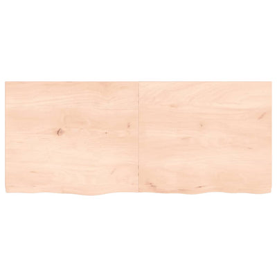 Seinähylly 140x60x(2-4) cm käsittelemätön täysi tammi