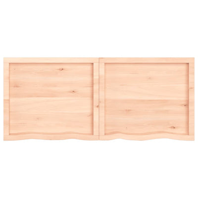 Seinähylly 140x60x(2-4) cm käsittelemätön täysi tammi