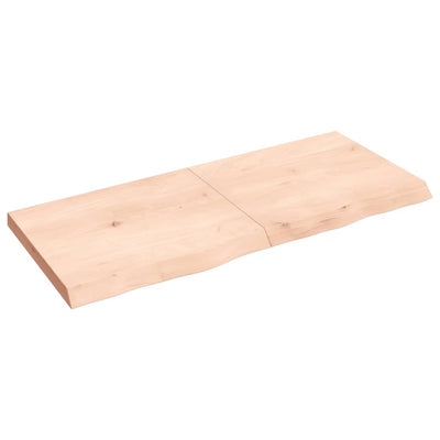 Seinähylly 140x60x(2-6) cm käsittelemätön täysi tammi