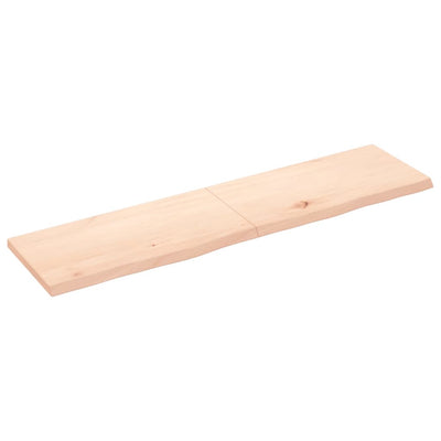 Seinähylly 160x40x(2-4) cm käsittelemätön täysi tammi