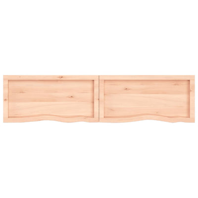 Seinähylly 160x40x(2-4) cm käsittelemätön täysi tammi