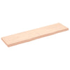 Seinähylly 160x40x(2-6) cm käsittelemätön täysi tammi