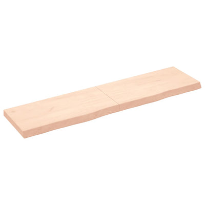 Seinähylly 160x40x(2-6) cm käsittelemätön täysi tammi