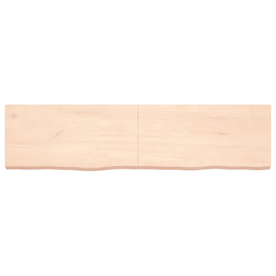 Seinähylly 160x40x(2-6) cm käsittelemätön täysi tammi