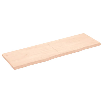 Seinähylly 160x50x(2-4) cm käsittelemätön täysi tammi