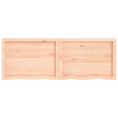 Seinähylly 160x50x(2-4) cm käsittelemätön täysi tammi
