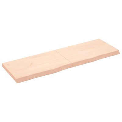 Seinähylly 160x50x(2-6) cm käsittelemätön täysi tammi