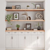 Seinähylly 160x50x(2-6) cm käsittelemätön täysi tammi